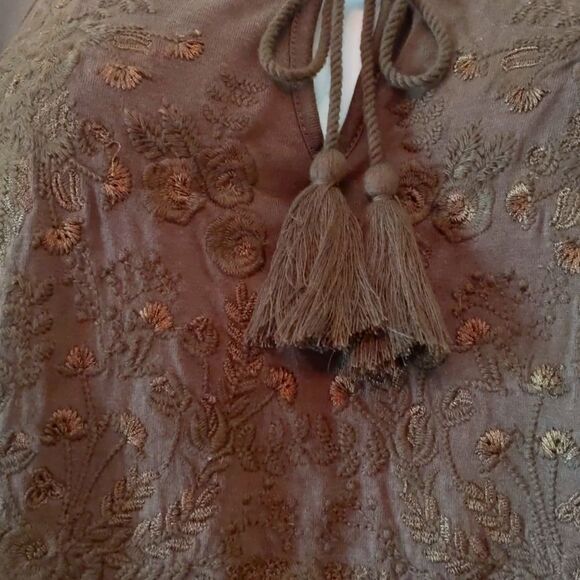 J.JILL Boho  Baby Doll Knit Long Sleeve Top  Size M - Picture 2 of 10